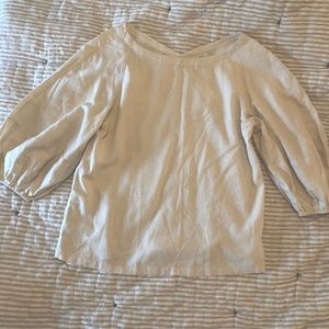 Loft outlet boat neck cream top